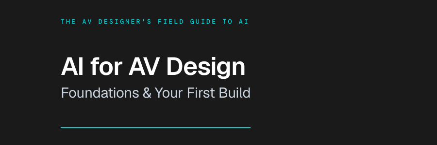 Cover of the AVRIA guide: AI for AV Design